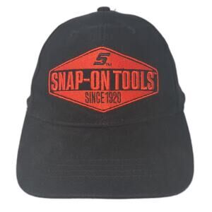 Snap-on Tools Baseball Cap Black Red OS Embroidered Adjustable Strapback Hat